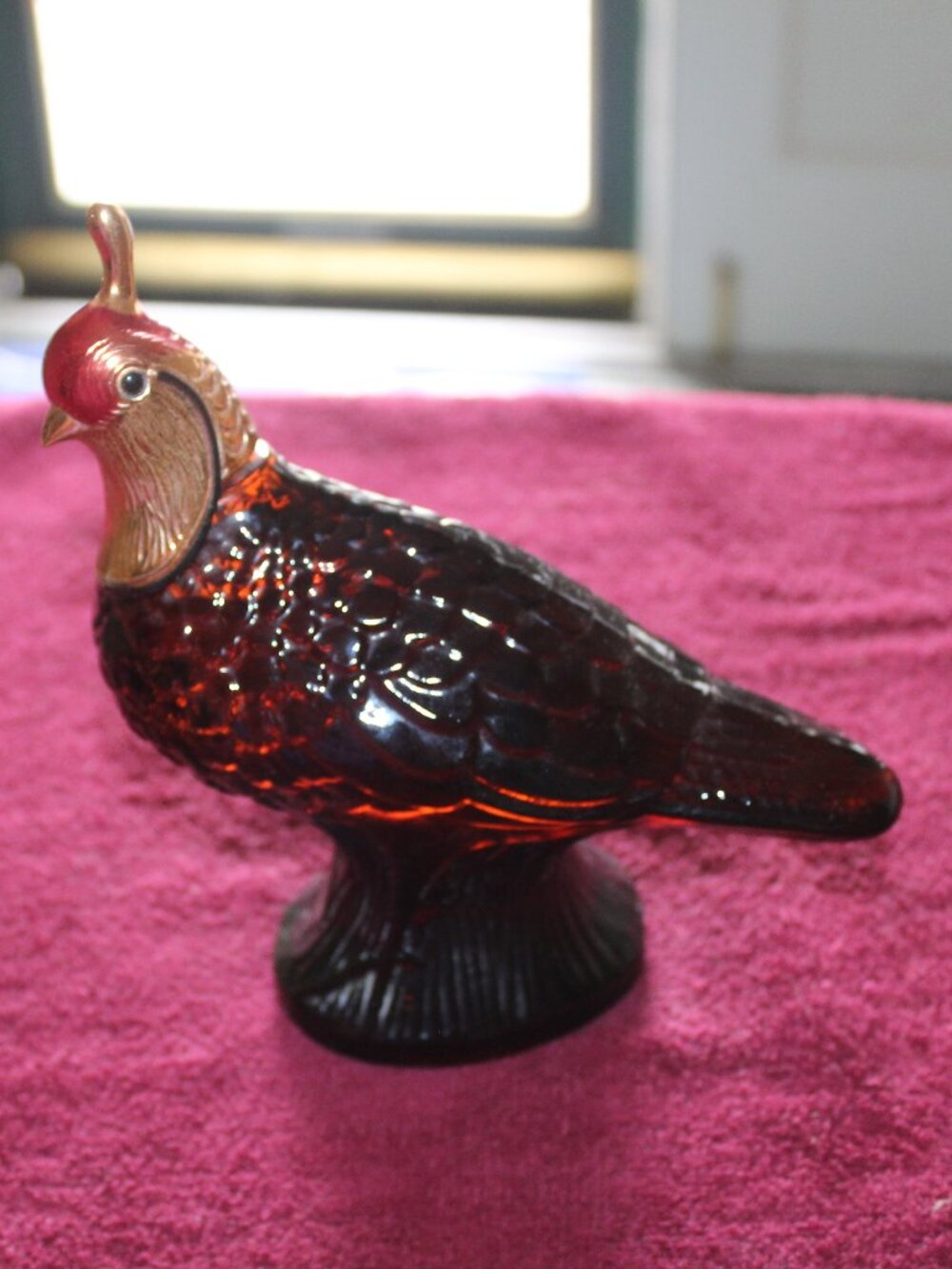 Vintage Avon quail-shaped decanter